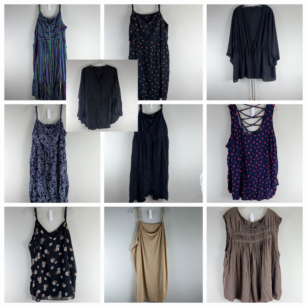 Torrid Women’s 4X Clothing Lot 10pc Plus Size Dresses Tops Mixed Styles Bundle